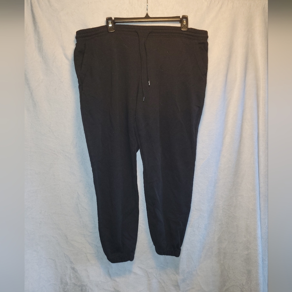 H&M, black, sweatpants, L